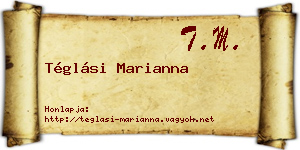 Téglási Marianna névjegykártya